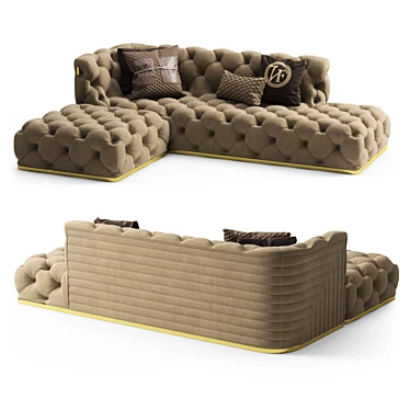 Vittoria Frigerio Caracciolo Daybed 3D Model 3D model image 1 