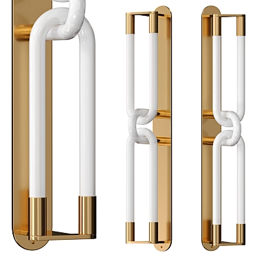 Sleek LED Wall Light Ensemble 3D model image 1 