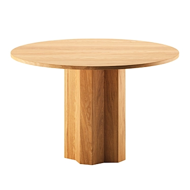 Modern Round Dining Table 120cm 3D model image 1 