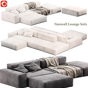 Modular Neowall Lounge Sofa N2 3D model image 1 