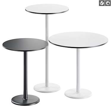 Alfiere Circle Pedestal Stands 3D model image 1 