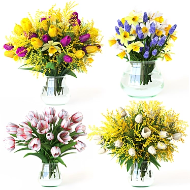 Spring Bouquet Collection 3D Model 3D model image 1 