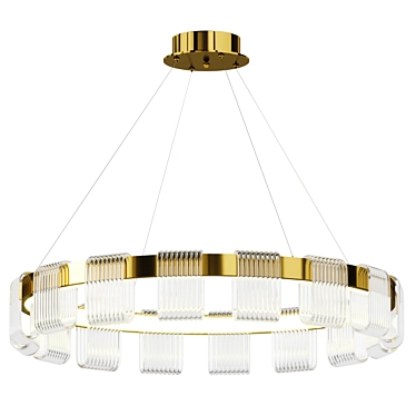 Saturno LED Chandelier: Modern Elegance 3D model image 1 