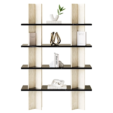 Sculptural Shelving: Modern Minimalism 3D model image 1 