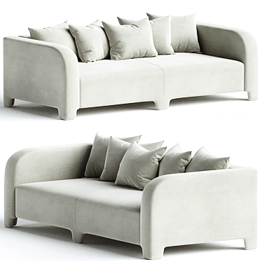 Elegant Graziella 2 Seater Sofa 3D model image 1 