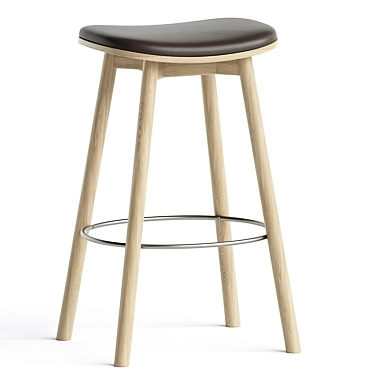 Sleek Perch: Pigeon Counter Stool 3D model image 1 