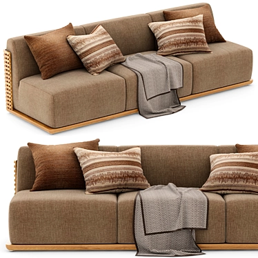 Elegant RH Trelica Sofa 3D model image 1 