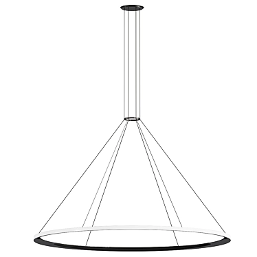 Modern VRay Circular Pendant Lamp 3D model image 1 