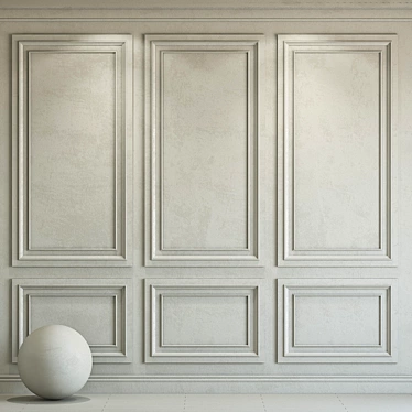 Repose Gray Decorative Plaster Molding 3D model image 1 