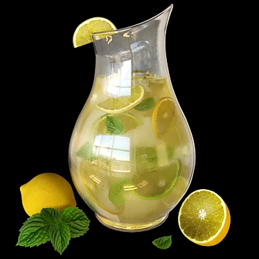 Citrus Infused Lemonade Pitcher 3D model image 1 