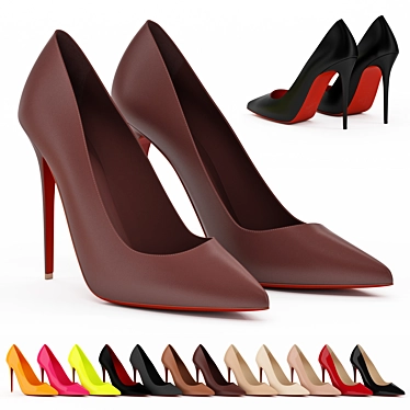 Luxurious Christian Louboutin Kate Heels 3D model image 1 