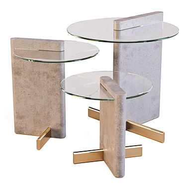 Roche Bobois Paris Paname Side Tables 3D model image 1 