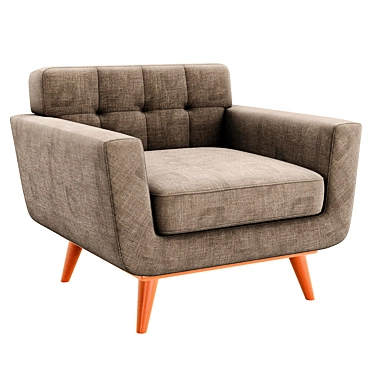 Modern Gray Armchair Set 2 3D model image 1 