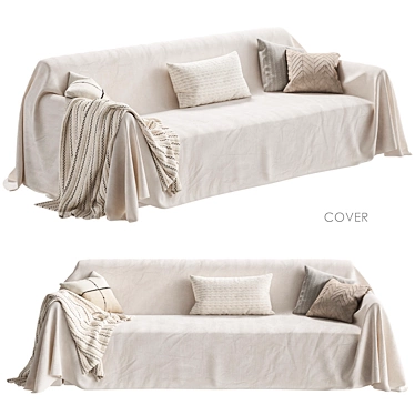 Zara Home Sofa Throw Cover 3D model image 1 