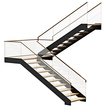 Sleek Modular Staircase Solution 3D model image 1 