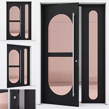 Modern Aluminium Entry Door 325 3D model image 1 