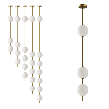 Elegant Brass Globe Lamp Stand 3D model image 1 