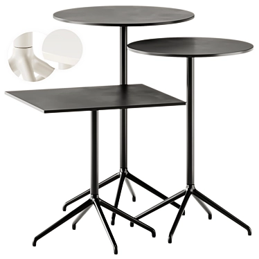 Muuto Still Cafe Table Set 3D model image 1 