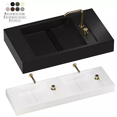 Inbani Paral Washbasin Set 3D model image 1 