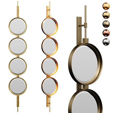 Uttermost Button Mirror: Modern Elegance 3D model image 1 