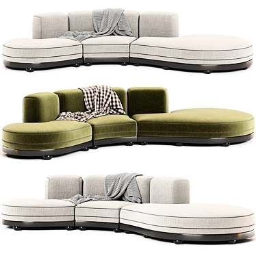 ETRO Mekong Fabric Sofa 3D model image 1 
