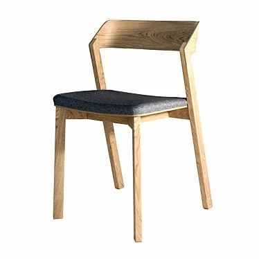 Scandinavian Style Oak Chair 3D model image 1 