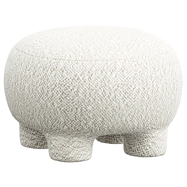 Bohemian Folk PUFF Ottoman 3D model image 1 