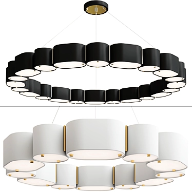 Opal Chandelier: Elegance Redefined 3D model image 1 