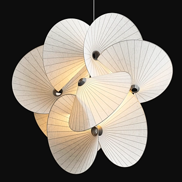  Sleek Serpentine Pendant Light 3D model image 1 