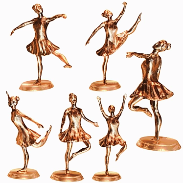 Elegant Dance Sculpture Decor Piece 3D model image 1 