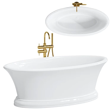 Lusso Light Maison Freestanding Bath 3D model image 1 