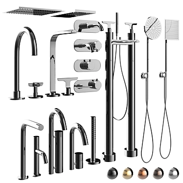 Fantini Faucet Collection: 18 Models 3D model image 1 