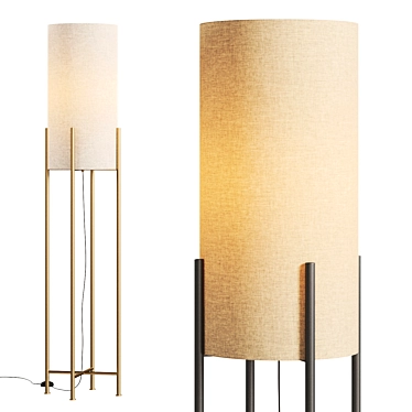 Elegant Genova Fl Floor Lamp 3D model image 1 