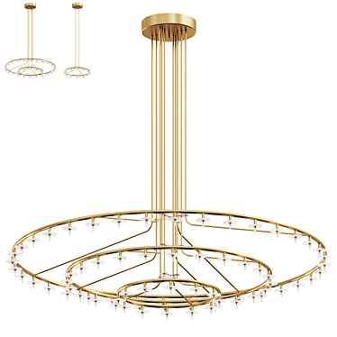 Sparkling Star Pendant Light 3D model image 1 