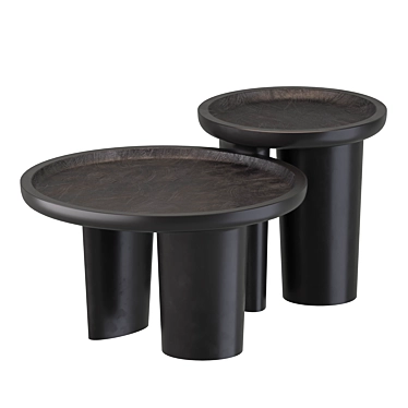 Baxter Calix Coffee Table Set 3D model image 1 