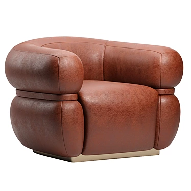 Modern Malibu Lounge Armchair 3D model image 1 