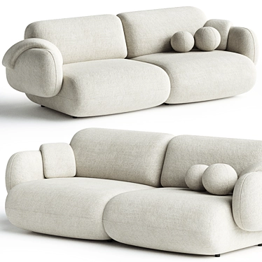 Modern Poole Sofa Design 3D model image 1 