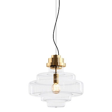 Modern Art Pendant Light Fixture 3D model image 1 