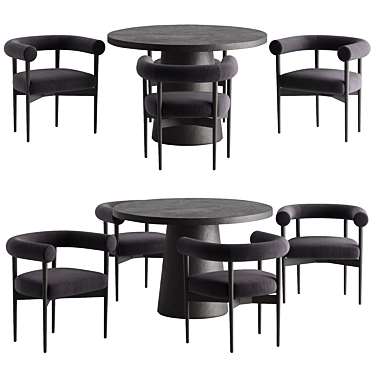 Leanne Ford Dining Set 3D model image 1 