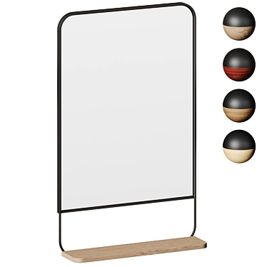 Nkuku Harni Mango Mirror Shelf 3D model image 1 