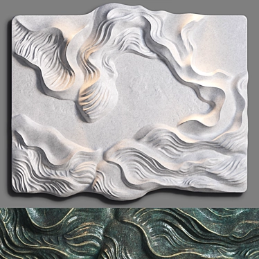 Modern Metal Wall Sculpture 3D model image 1 