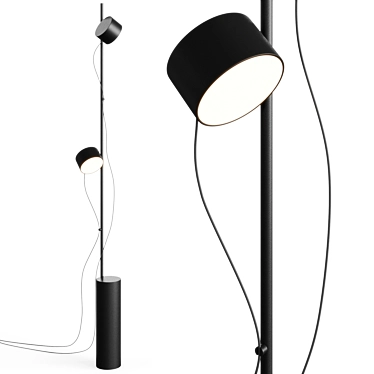 Sleek Post Floor Lamp Muuto 3D model image 1 