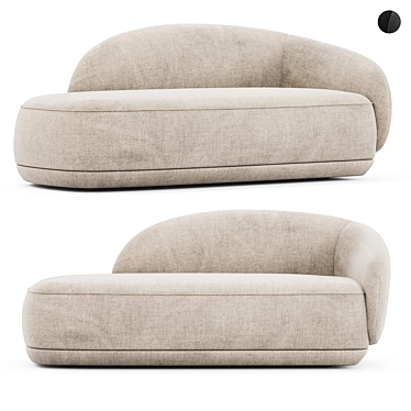 Modern Bolzano Longue Sofa divine 3D model image 1 