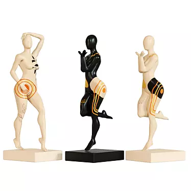 Elegant Woman Sculpture Almeria 3D model image 1 