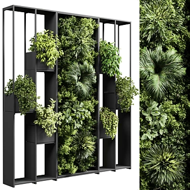 Metal Frame Vertical Garden Partition 3D model image 1 