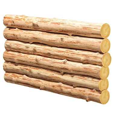 10-Piece Log Set, 3000x300 3D model image 1 