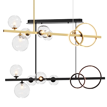 Modern Bubble Pendant Light 3D model image 1 