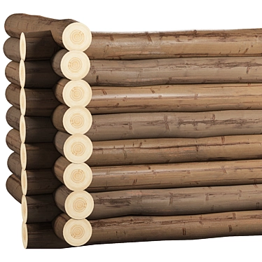 Natural Wood Logs 3D model image 1 