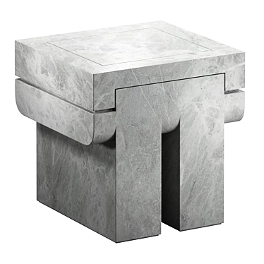 Elegant Cadore Marble Side Table 3D model image 1 
