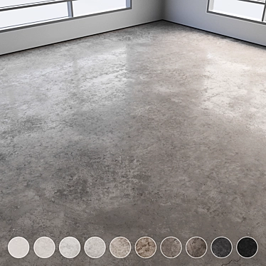 Polished Seamless Concrete Flooring 3D model image 1 